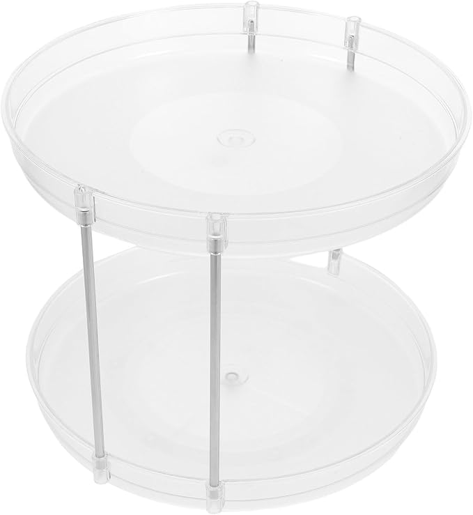 Tier Turntable Spice Rack Organizer Pet Rotating Kitchen Storage | Smooth 360 Degree Rotation, Multipurpose Storage for Vanities and Medicine Cabinets, Easy to Clean