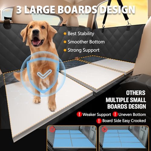 Hard Bottom Dog Car Seat Cover for Back Seat, Back Seat Extender