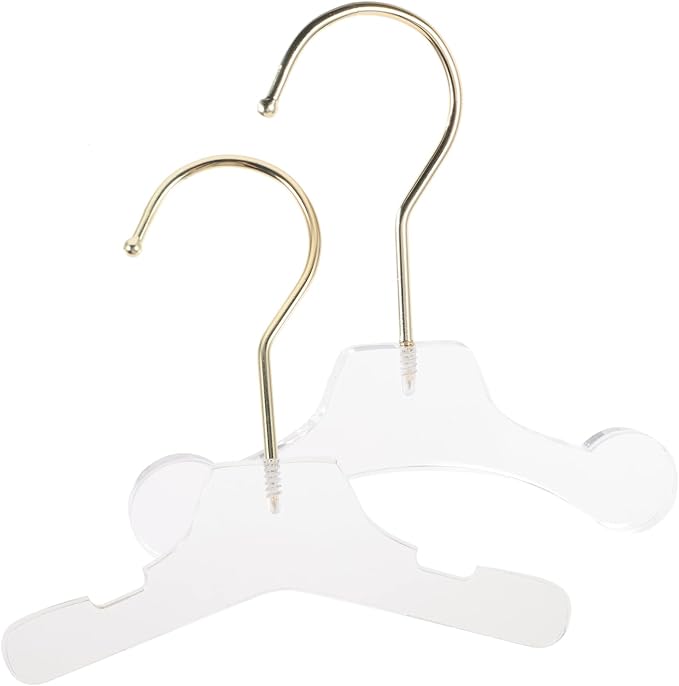 GANAZONO 2pcs Acrylic Pet Clothes Rack Hangers Dog Cat Apparel Organizers Non-Skid Design for Easy Hanging for Pet Coat Storage Convenient Accessories