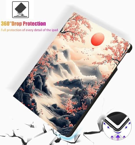 for Microsoft Surface Pro 8-13" 2021 Tablet Case,Auto Wake/Sleep,Adjustable Stand Protective Cover - Chinese Style Landscape