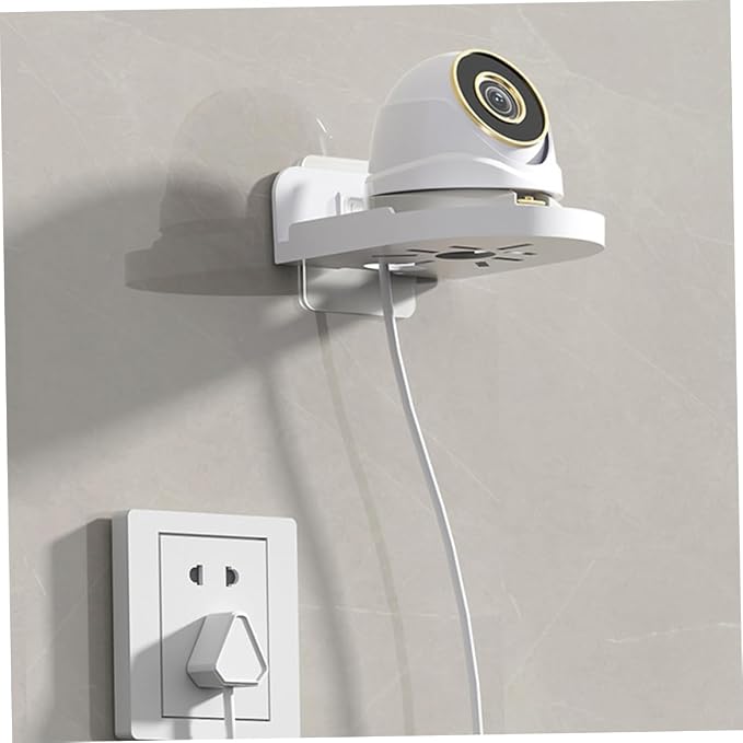 Wall Mounted Camera Shelf Bracket No Drill Indoor Storage for Monitors Speakers Decor Versatile Cable Management Design for Home Dorm Use