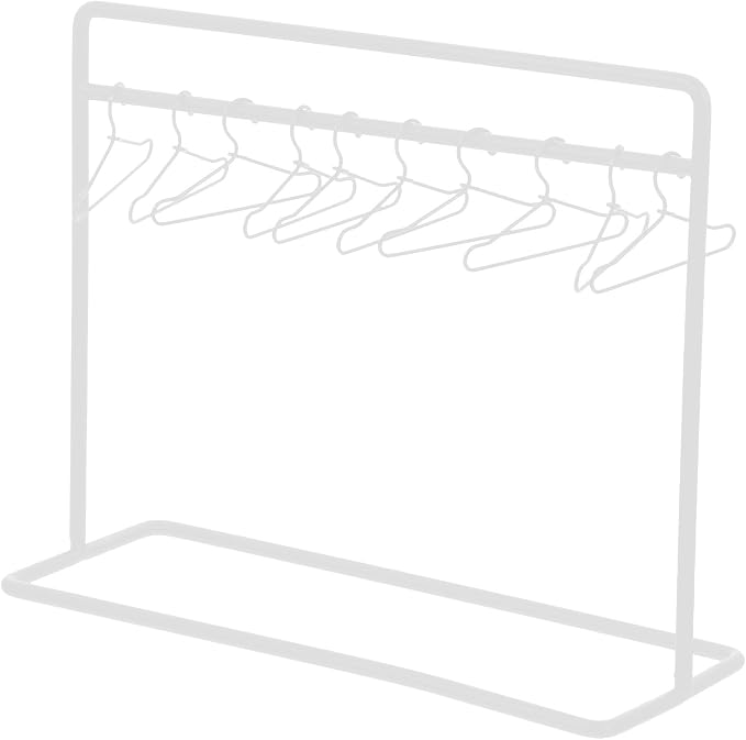 Doll Clothes Hanger Set Mini Clothes Rack with 10 Doll Hangers Metal Outfit Rack for Dollhouse Clothing Display Mini House Decor 5.90 X 4.72 X 2.16 in