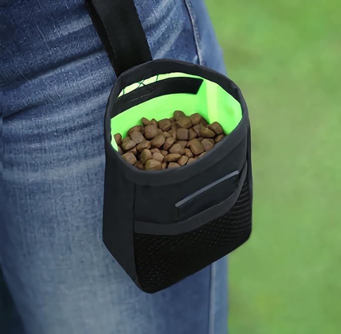 Dog Training Treat Pouch Small Portable Dog Treat Pouch Bag with Clip Pet Bait Snack Reward Puppy Training Container Food Treat Feeding Holder Mini Dog Treat Tote Waist Bag for Pet Training Walking