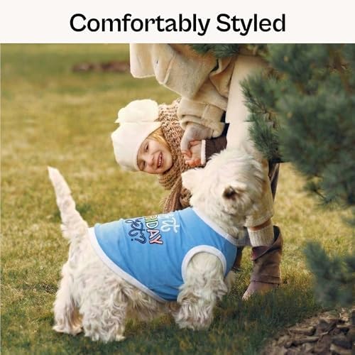 Parisian Pet Dog Shirt – 100% Cotton Shirts for Large Dogs – Sleeveless Puppy Vest – Lightweight and Breathable Pet Apparel – Pullover Summer Dog Clothes - Stretchy Funny T Shirts for Dogs