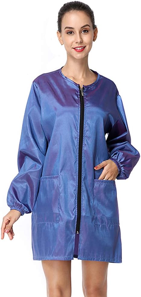 Polyester Professional Salon Smock Hair Stylist Jacket | Water-resistant Haircut Cape, Pet Grooming Workwear, Barber Apron