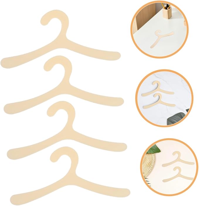 HEMOTON 20pcs Pet Clothes Hangers Rack Dog and Cat Organizers Plastic Space-Saving Rack for Pet Apparel Puppy Decor