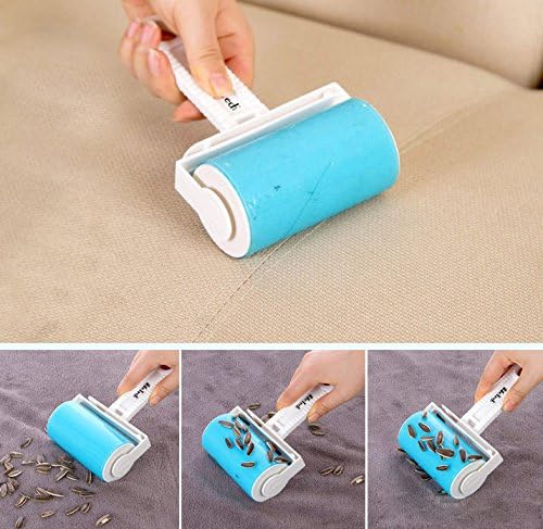 Reusable Lint Roller for Pet Hair, Washable Lint Remover for Clothes and Furniture, Portable Sticky Roller with Eco-Friendly Silicone/Gel Technology, Travel Size Included