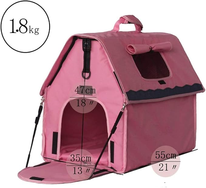 Double Dog Stroller Pet Stroller Travel Stroller Sitting Lying Foldable Lightweight Cart Cat Dog Carriers Bag (A) (A)