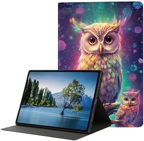 for Samsung Galaxy Tab A 8.4 Tablet Case SM-T307,Premium Leather Folio Stand Auto Wake/Sleep,Multiple Viewing Stand,Cute Owl