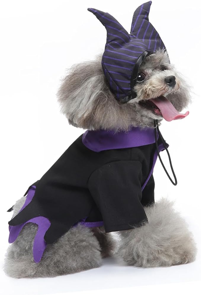 Wear-Resistant Witch Puppy Clothes Dog Halloween Costume Comfortable Pet Cosplay Outfit for Dogs and Cats Stylish Halloween Party Apparel to Make Pets Stand
