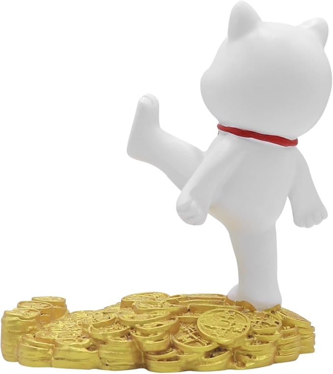 Cute Cat Phone Holder Desk Ornament Kawaii Phone Stand Universal Desk Phone Stand for All Mobile Smartphones Tablets