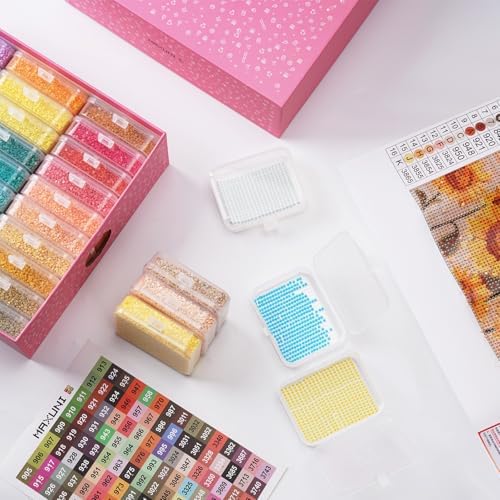 20pcs Diamond Sorting Tray - Diamond Art Storage Tray with Lids, 2-in-1 Stackable Diamond Painting Accessories for 5D Art Beads Storage & Line-Up (Pack of 2)