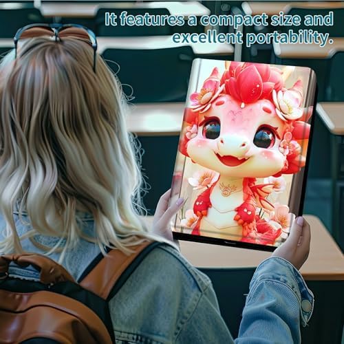 Case for Samsung Galaxy Tab A 10.1" 2016 SM-T580/T585/T587, 360 Degree Rotating Stand with Multi-Angle Vertical & Horizontal Viewing Shockproof Protective Shell for Women Men, Pink Dragon