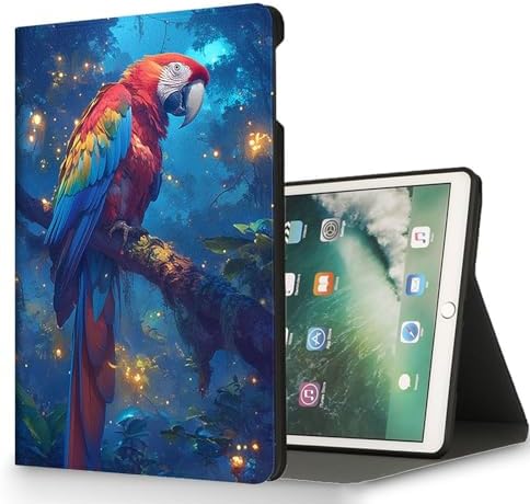 for Microsoft Surface Go 4/3/2/1-10.5" 2021 Tablet Case,Auto Wake/Sleep,Adjustable Stand Protective Cover - Cute Parrot