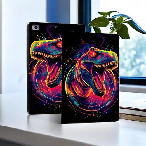 for Microsoft Surface Pro X/Pro X Plus-13 2019/2020/2021/2024 Tablet Case,Auto Wake/Sleep,Adjustable Stand Protective Cover - Dinosaur