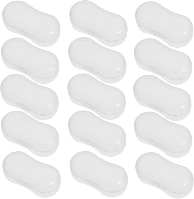 Ciieeo 20pcs Pet Finger Toothbrush Storage Box Pp Carry Case | Easy to Clean, Protects Brush Tips, Portable for Pet Owners, Compact Organizer with View