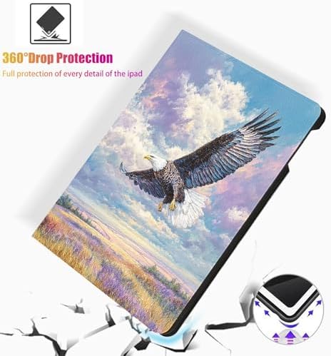 for Microsoft Surface Pro 11/10/9-13" 2024/2022 Tablet Case,Auto Wake/Sleep,Adjustable Stand Protective Cover - American Eagle Flying