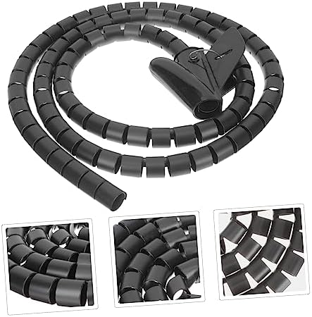 Spiral Wire Wrap Cable Management Sleeve Flexible Coiled Tube for Easy Installation Pet Cord Organizer Protects and Arranges Cables Suitable for Home and Office Use