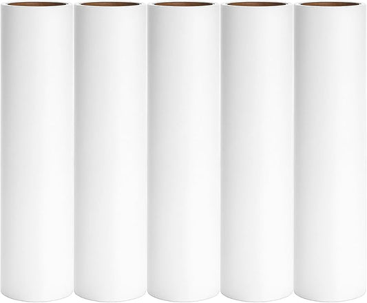 10 inch Mega Lint Roller Refills for Evercare Layers Smart Design Large Floor Lint Rollers Extreme Stick 10'' Wide Sticky Roller Refills 60 Sheets per Roll 5 Pack Total 300 Sheets