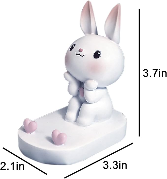 Cute Rabbit Cellphone Holder Stand Animal Smartphone Desk Stand for All Mobile Phones Bunny Phone Stand Desk Ornament