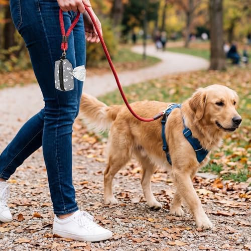 Dog Poop Bag Holder for Leashes with Zippered - Paws & Bones