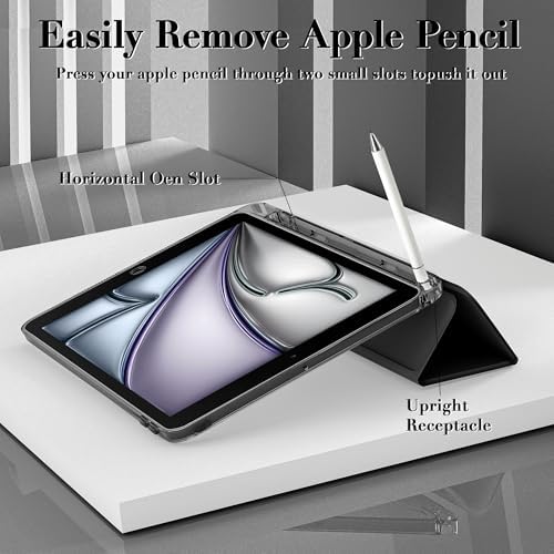 Cute Bow Lolipop Case for 10.2" iPad 9th/7th/8th Generation, Clear TPU Smart Stand Back Cover with Pencil Holder, Auto Wake/Sleep Protective Case for iPad 2021/2020/2019