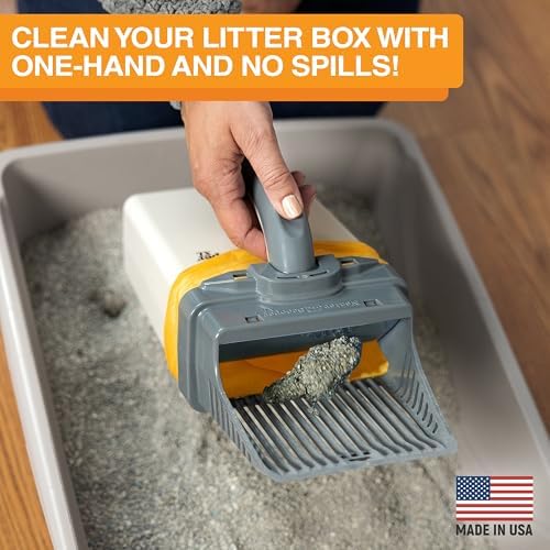 Neater Pet Brands Neater Scooper XL Cat Litter Scoop, 195 Refill Bags – Extra-Large Capacity Mess-Free Cat Litter Scooper with Bag for Large & Multiple Cats, Spill-Proof Litter Box Scooper with Holder