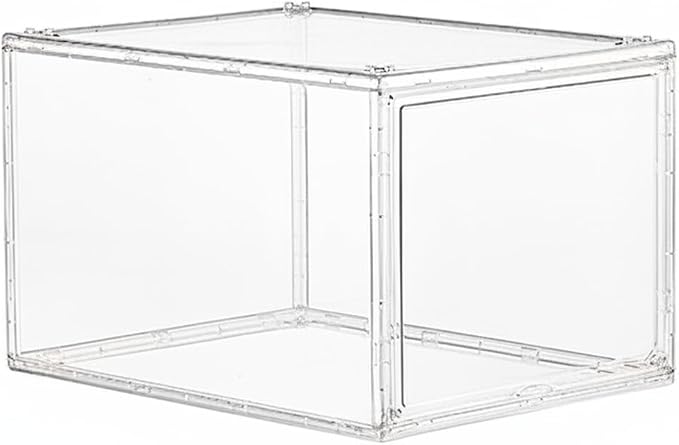 Closet & Under-Bed Organizer: Clear Stackable PET Storage Box with Front Drop Lid, Transparent Container for Accessories and Items (1 Pack)