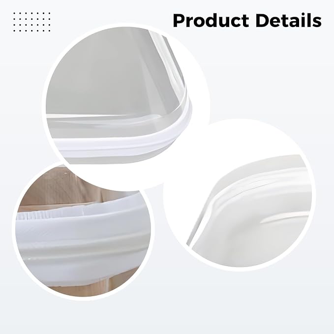 13.8 X 12.2 X 2 In Extra Large Hard Plastic Storage Box, Clear Stackable Pet Organizer Container With Zipper And Label Stickers, For Playthings, Toiletries, Cosmetics