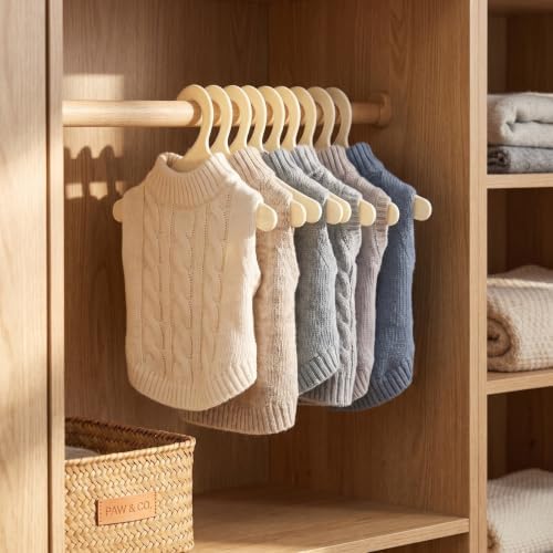20Pcs Pet Clothes Hanger Lightweight Plastic Dog Clothing Racks for Organized Storage Compact Design for Neat Pet Apparel for Puppy and Dog Clothes