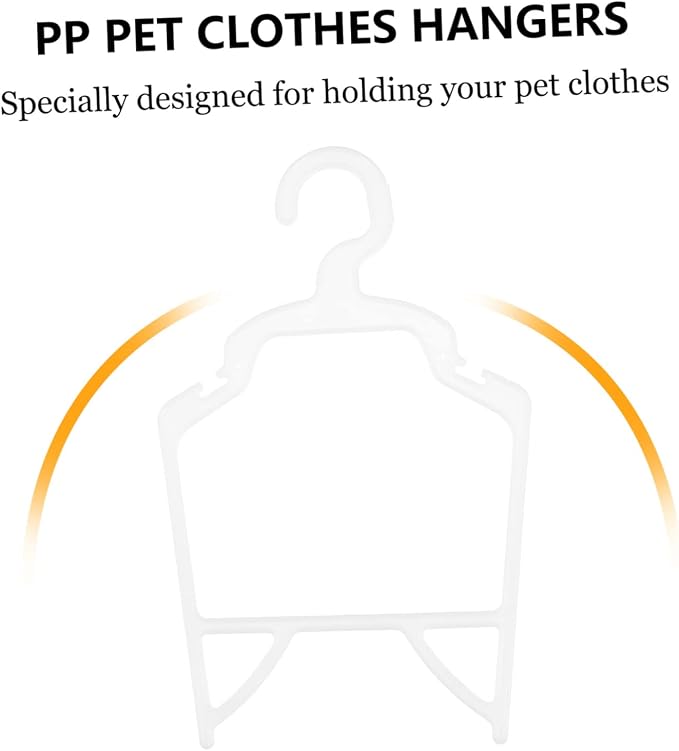 Alasum 10pcs Pp Pet Clothes Hangers for Dogs and Cats Sturdy Apparel Organizers for Home and Pet Shops Lightweight and Compact Design for Dog Clothing Storage