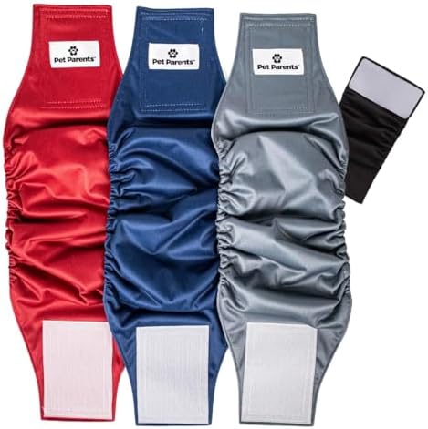 Pet Parents® Washable Belly Bands for Male Dogs (3pack) + Extendrs® of Durable Dog Diapers Male, Premium Male Dog Diapers & Dog Wraps (X-Small, Kingsmen)