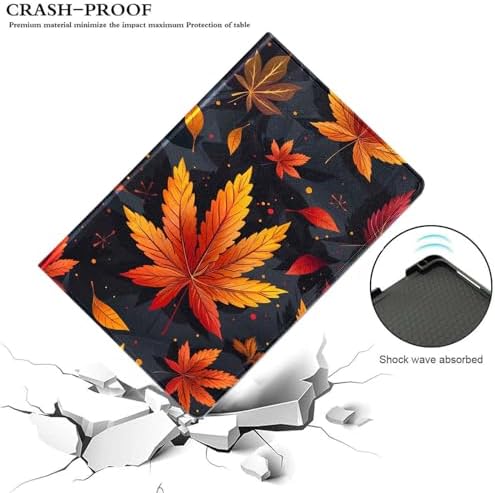 for Samsung Galaxy Tab S6 10.5" Tablet Case(Model SM-T860/T865/T867) 2019 Release,Premium Leather Folio Stand Auto Wake/Sleep,Multiple Viewing Stand,Maple Leaves