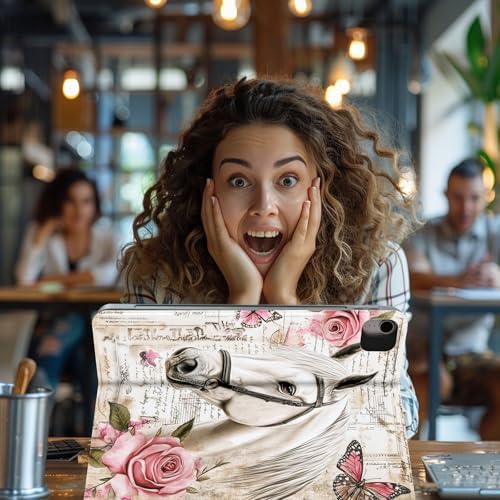 for Samsung Galaxy Tab A8 10.5 Inch 2022 Model X200/X205/X207 Tablet Case,Auto Wake/Sleep,Adjustable Stand Protective Cover - Cute Owl Heart