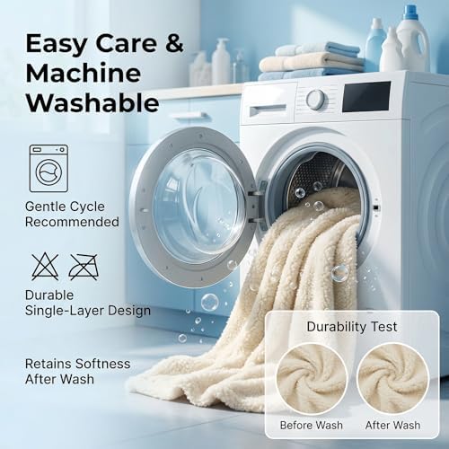 furrybaby Pet Blanket, Soft Warm Sherpa Fleece Bed Blanket for Small Pets