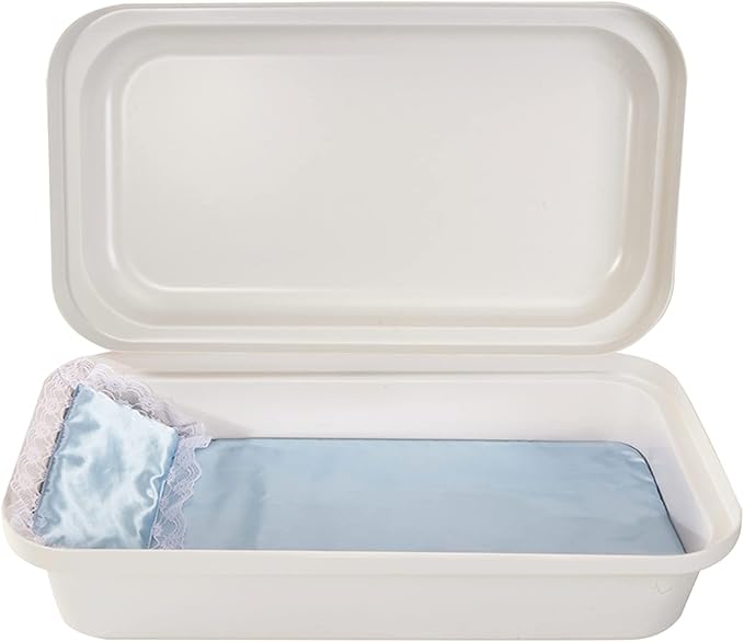 Pet Memory Shop Classic Pet Casket for Dogs & Cats – Medium, White/Blue