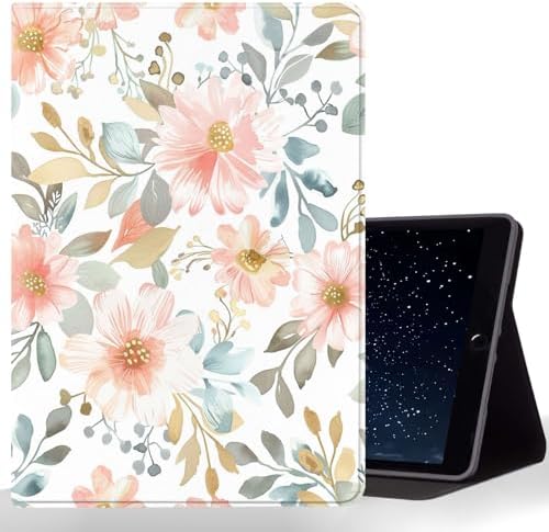 Tablet Case for iPad 10.2 Inch (9th/8th/7th Gen),Shockproof Protective Cover with Stand,Auto Wake/Sleep,Auto Wake/Sleep,Floral Pattern