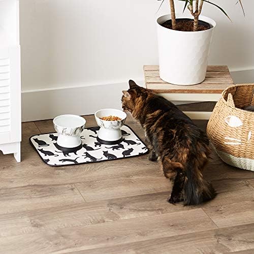 Bone Dry Machine Washable, Ultra Absorbent Pet Mat, 12x18, Cat Silhouette