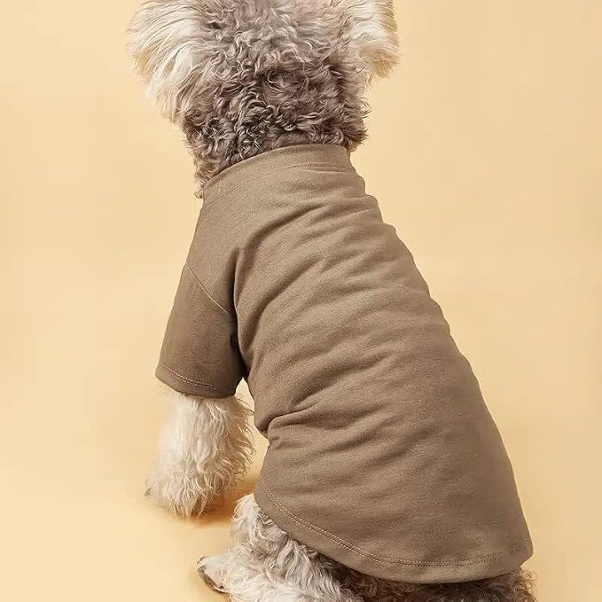 Cute Dog Clothes T Shirt for Medium Dog and Small Dogs Girl Boy,Puppy.Breathable Soft Dog Costume for Pet Dogs Cats, Pet Pullover Jumper, Cat Clothes (XL-(16~20lb), Chest~20", Khaki)