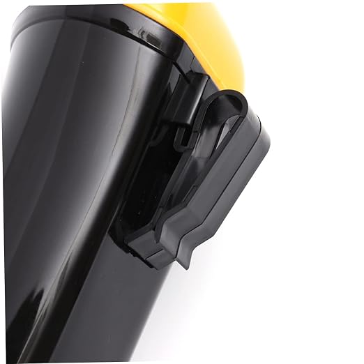 Portable Trash Can with Leakproof Cover Yellow Vehicle Garbage Bin with Hook Multi Functional Auto Organizer for Snacks Supplies and Pet Food Storage