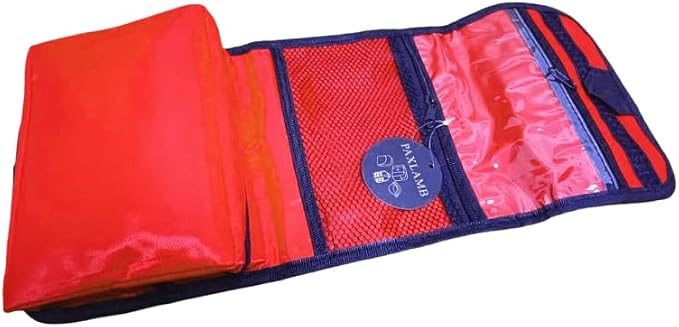 First Aid Bag First Aid Kit Empty Medical Storage Bag Red Trauma Bag for Emergency First Aid Kits Car Workshop Cycling Outdoors (Red Folding)