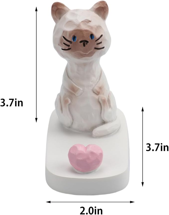 Cute Kitten Phone Stand Adorable Sitting Cat Phone Holder Cartoon Animal Mobile Holder Tablet Stand Cat Desk Ornament