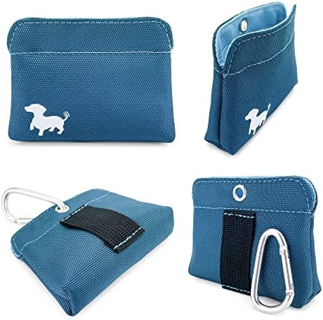 Pocket Sized Dog Treat Pouch - Treat Pouches for Pet Training - Dog Treat Pouch with Magnetic Closure - Dog Walking Treat Bag for Dog Training - Turquoise