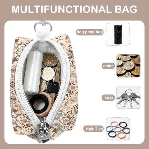 Dog Poop Bag Holder for Leashes with Zippered - Bohemian