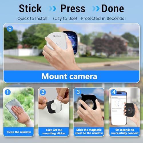 4MP 2.5K Window Camera, AI Human & Vehicle Detection, Color Night Vision