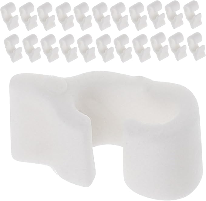 Didiseaon 48pcs White Plastic Pet Cage Connectors for DIY Wire Grid Assembly, Sturdy and Compatible Clips for Portable Playpen Panels and Modular Closet Organization with Reinforced Security