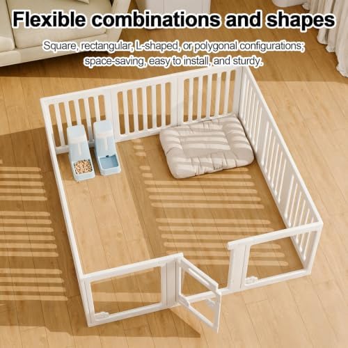 Acrylic Indoor Pet Enclosure,Foldable Independent Dog Gate, Easy to Clean,Suitable for Puppies, Rabbits, Cats, and Piglets, Easy to Assemble(150x150cm/59.1x59.1in)