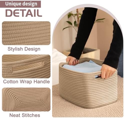 OIAHOMY 4 Pack Storage Baskets for Organizing 15L Cube Storage Bins Yellow
