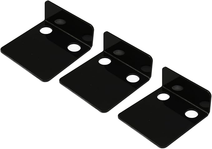 lyrlody 3 PCS Small Security Cameras Wall Shelf, Acrylic Floating Shelf with 6 Cable Clips 10 Tapes, No Drill Adhesive for Bedroom Living Room Office (Black)