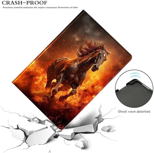 for Samsung Tab A9 Plus/A9+ 10.9 Inch 2023 (SM-X210/X216/X218) Tablet Case,Premium Leather Folio Stand Auto Wake/Sleep,Multiple Viewing Stand,Running Horse
